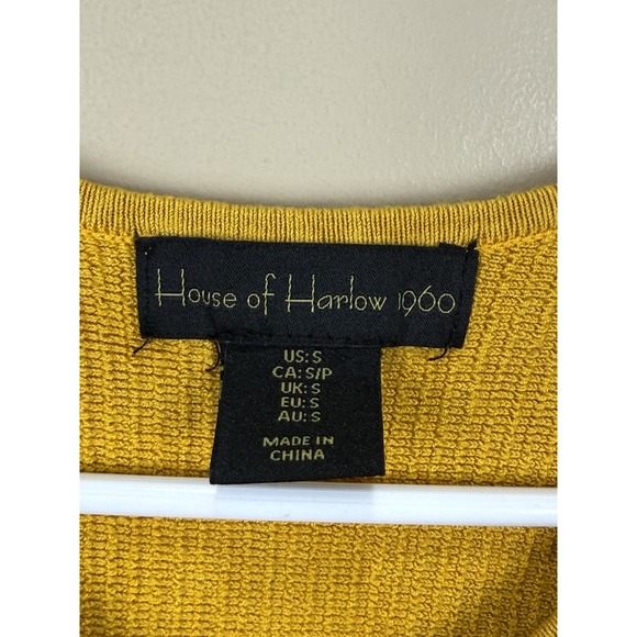 House of Harlow 1960 Marigold Ribbed Bodycon Midi‎ Dress S EUC - Picture 4 of 4